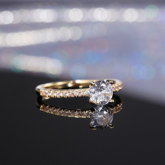 🔥Dainty Refine Crystal Pure Round Beautiful Ring for Women, K880 - Picture 4 of 7